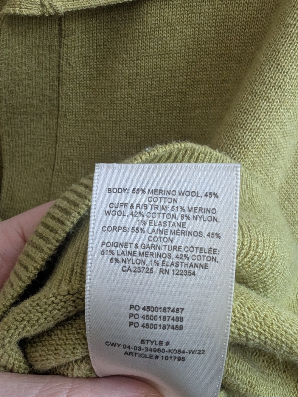 Aritzia Wilfred Clara Merino Wool & Cotton Sweater - Picture 6 of 6